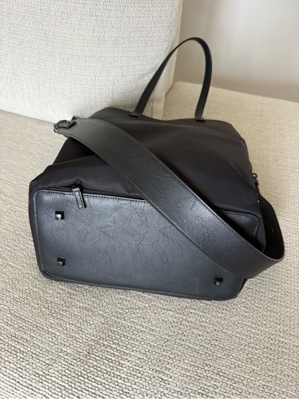 BEIS Black Tote with Detachable Crossbody Strap - Picture 7 of 8